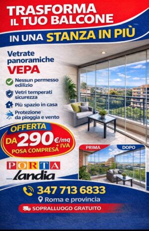 Promozione vetrate panoramiche VEPA