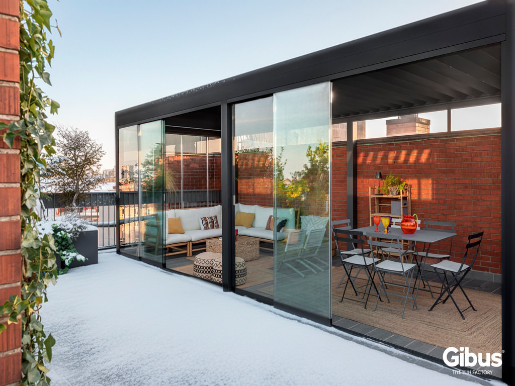 pergola bioclimatica inverno chiusa