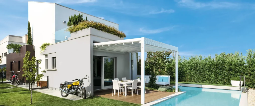 Pergola addossata