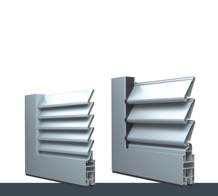 Persiana in alluminio Roma sezioni modello Giada