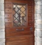 Portone blindata con vetro e griglia