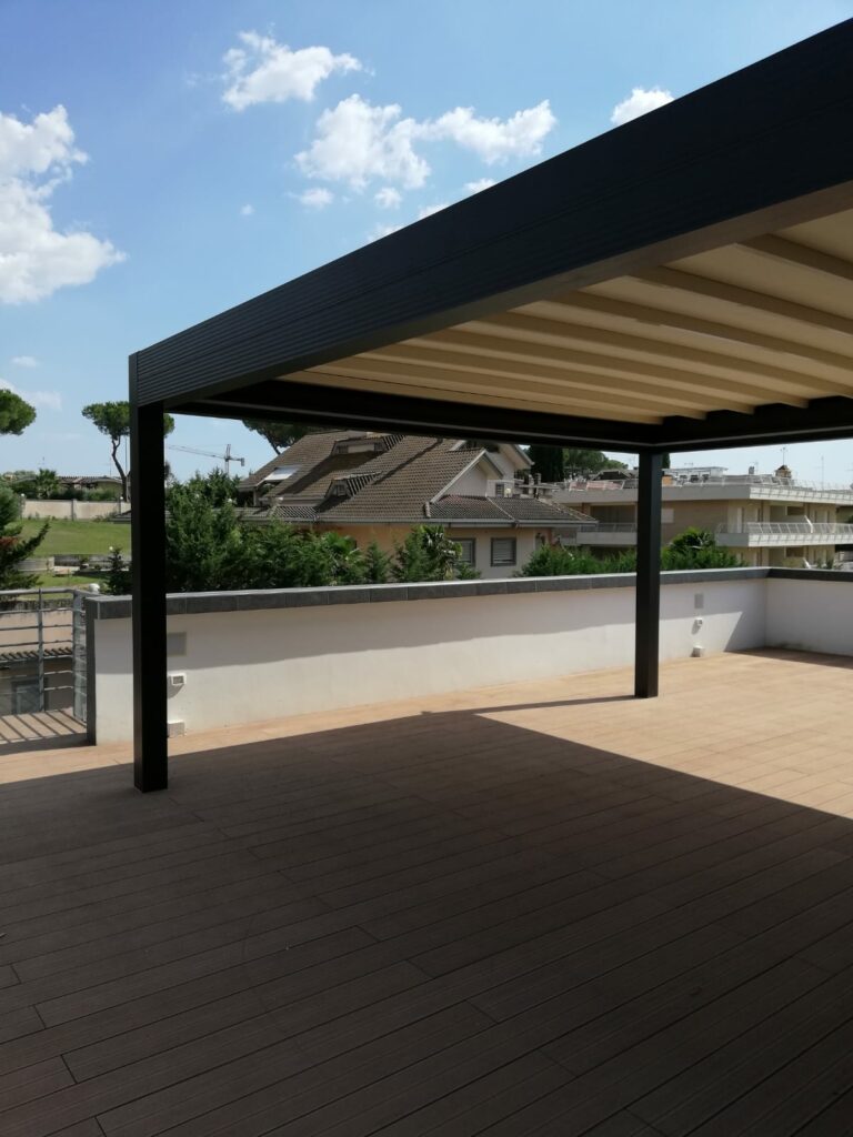 pergola su terrazzo