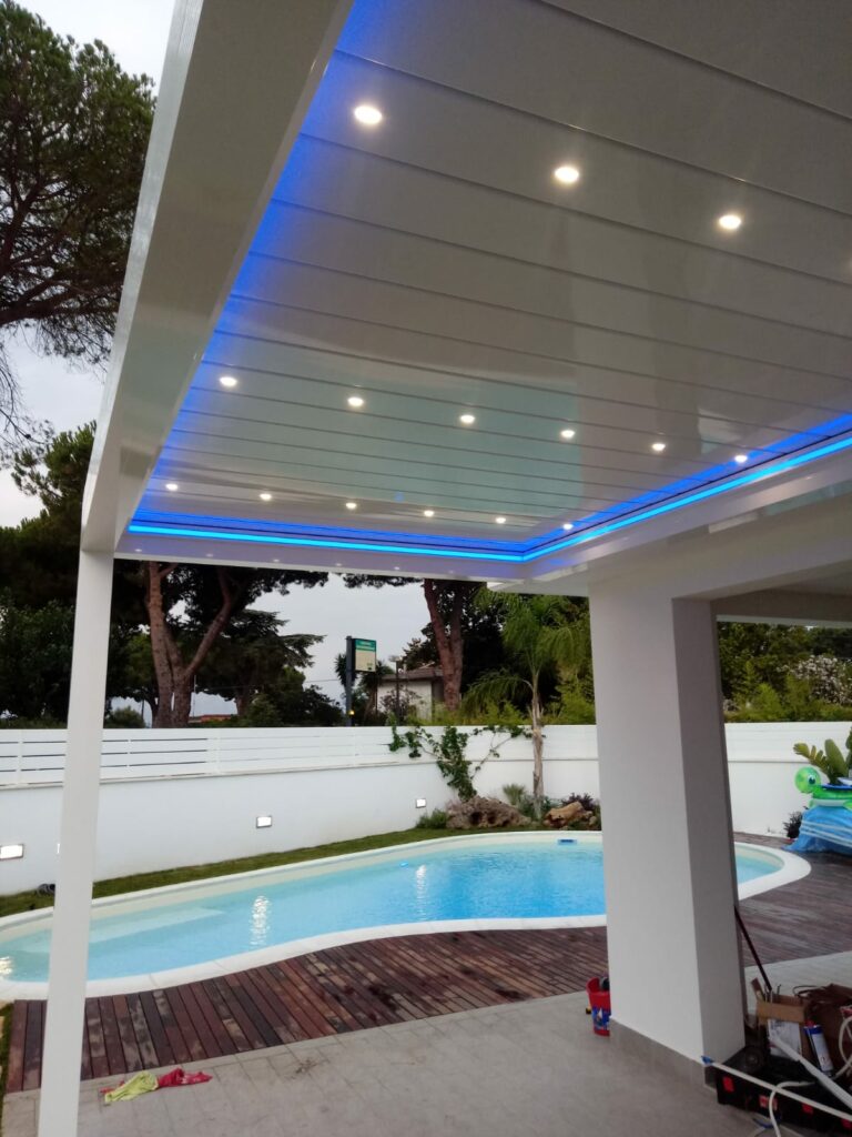 pergotanda con illuminazione