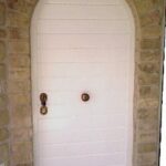 Portone blindato curvo bianco