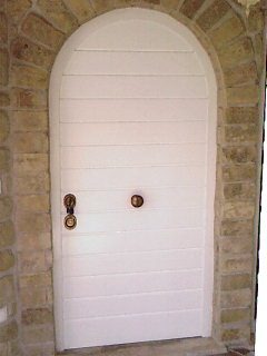 Portone blindato curvo bianco